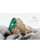 Aur galben 14K Smarald Inel Stil Vintage vrc074y